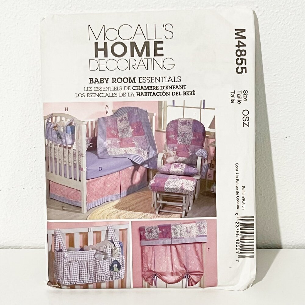 McCall's Home Decorating Sewing Pattern-Baby Room Essentials-M4855